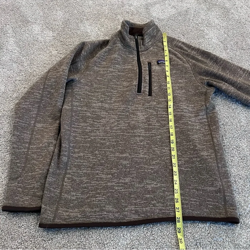 Patagonia Men’s Better Sweater 1/4 Zip Fleece Brown Polyester STY25522 Sz medium